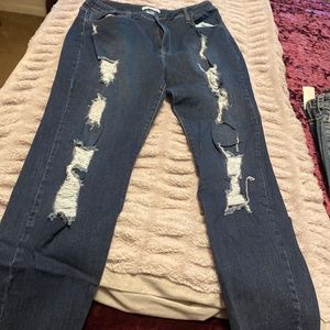 Plus size skinny stretch jeans